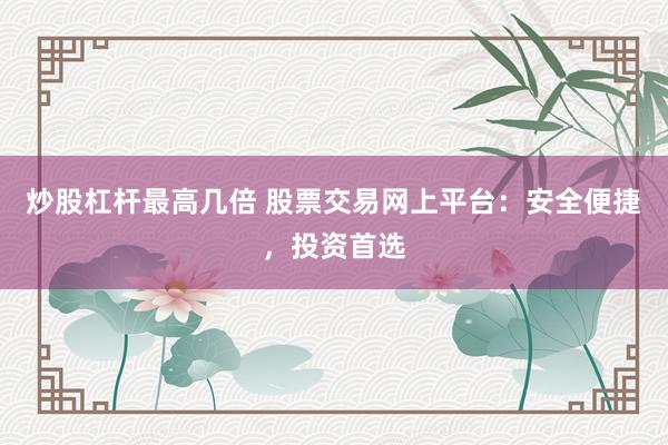 炒股杠杆最高几倍 股票交易网上平台:安全便捷,投资首选