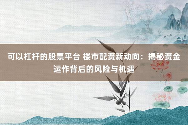 可以杠杆的股票平台 楼市配资新动向：揭秘资金运作背后的风险与机遇