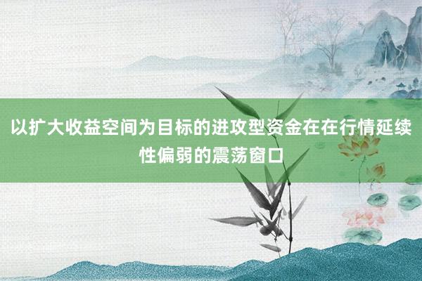 以扩大收益空间为目标的进攻型资金在在行情延续性偏弱的震荡窗口