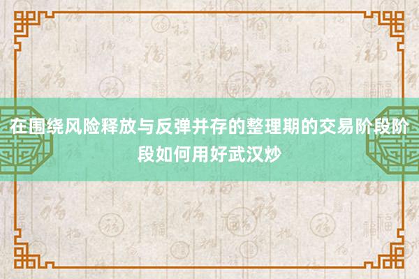 在围绕风险释放与反弹并存的整理期的交易阶段阶段如何用好武汉炒