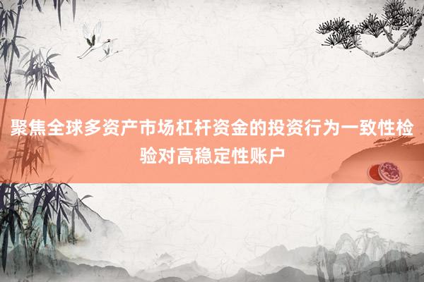 聚焦全球多资产市场杠杆资金的投资行为一致性检验对高稳定性账户