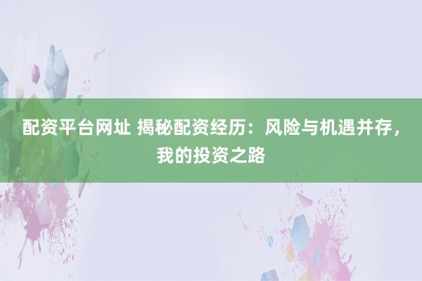 配资平台网址 揭秘配资经历：风险与机遇并存，我的投资之路